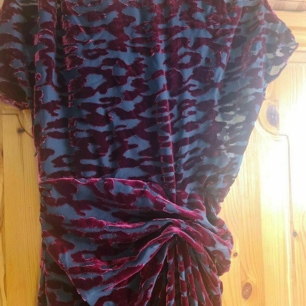 Zara Red and Blue Patterned Dress